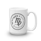 Distressed Virgo Zodiac Horoscope Astrology Symbol Coffee Tea Mug Cup 15oz, Mugs, $ 24.50, A Moment Of Now™